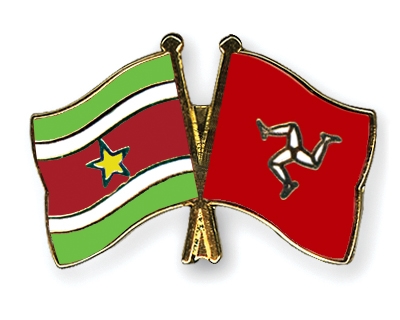 Fahnen Pins Surinam Isle-of-Man