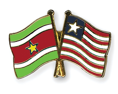 Fahnen Pins Surinam Liberia