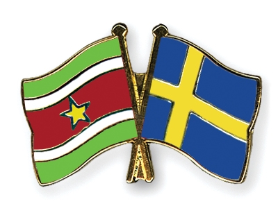 Fahnen Pins Surinam Schweden