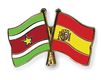 Fahnen Pins Surinam Spanien