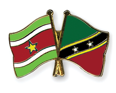Fahnen Pins Surinam St-Kitts-und-Nevis