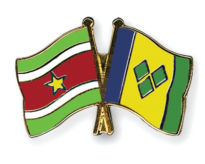 Fahnen Pins Surinam St-Vincent-und-die-Grenadinen