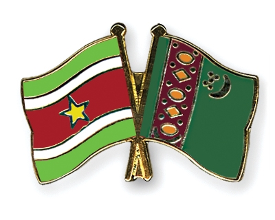 Fahnen Pins Surinam Turkmenistan