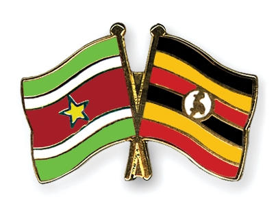 Fahnen Pins Surinam Uganda