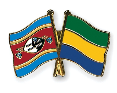 Fahnen Pins Swasiland Gabun