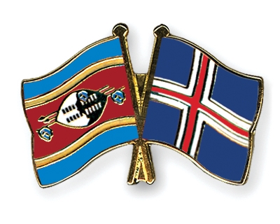 Fahnen Pins Swasiland Island