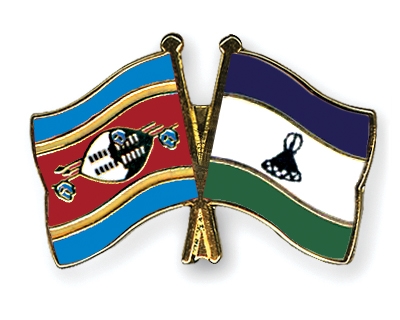 Fahnen Pins Swasiland Lesotho