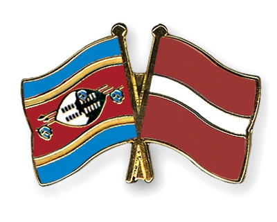 Fahnen Pins Swasiland Lettland