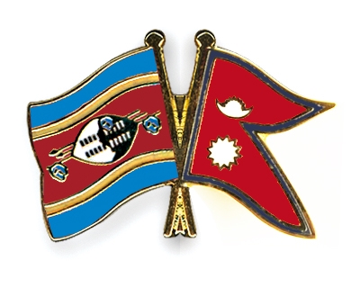 Fahnen Pins Swasiland Nepal