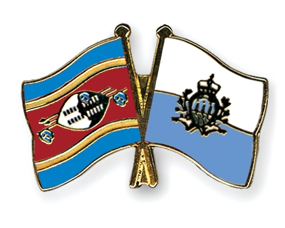 Fahnen Pins Swasiland San-Marino