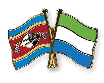 Fahnen Pins Swasiland Sierra-Leone