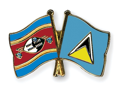 Fahnen Pins Swasiland St-Lucia