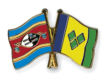 Fahnen Pins Swasiland St-Vincent-und-die-Grenadinen