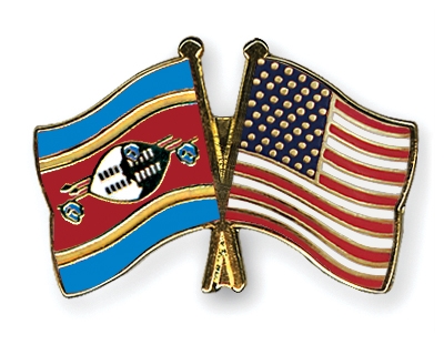 Fahnen Pins Swasiland USA