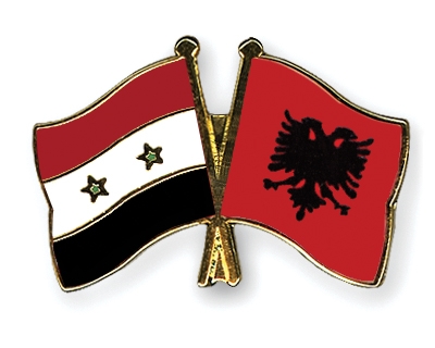 Fahnen Pins Syrien Albanien