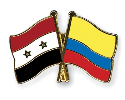 Fahnen Pins Syrien Kolumbien