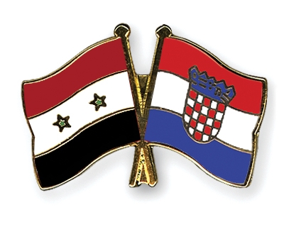 Fahnen Pins Syrien Kroatien