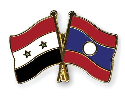 Fahnen Pins Syrien Laos