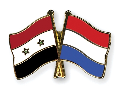 Fahnen Pins Syrien Niederlande