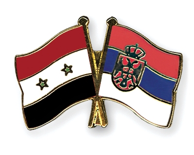 Fahnen Pins Syrien Serbien
