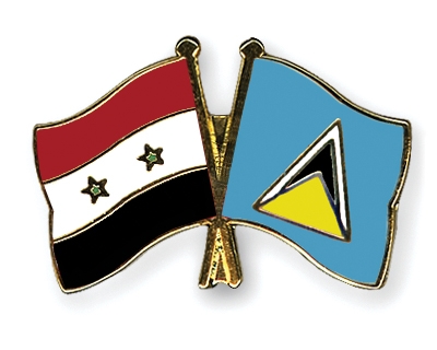 Fahnen Pins Syrien St-Lucia