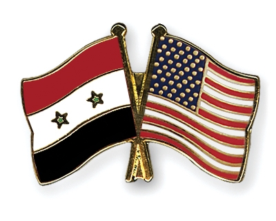 Fahnen Pins Syrien USA