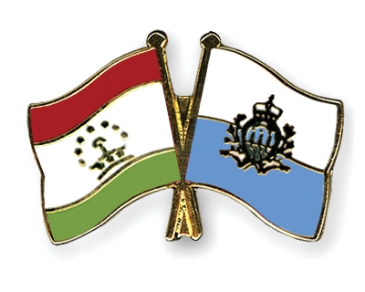 Fahnen Pins Tadschikistan San-Marino