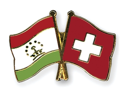 Fahnen Pins Tadschikistan Schweiz