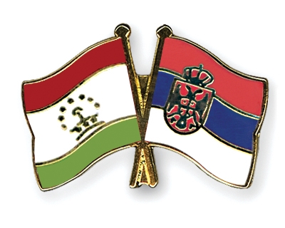Fahnen Pins Tadschikistan Serbien