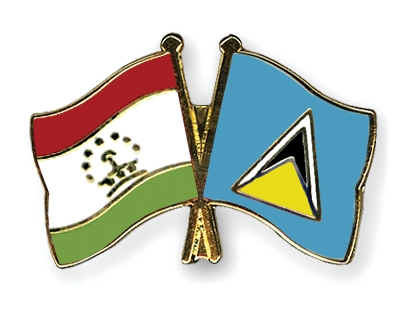 Fahnen Pins Tadschikistan St-Lucia