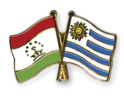 Fahnen Pins Tadschikistan Uruguay