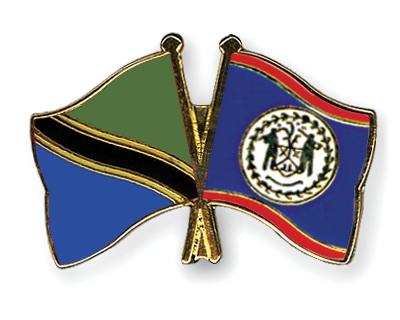 Fahnen Pins Tansania Belize