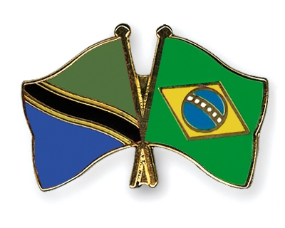 Fahnen Pins Tansania Brasilien