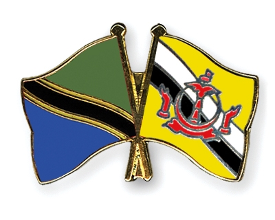 Fahnen Pins Tansania Brunei-Darussalam