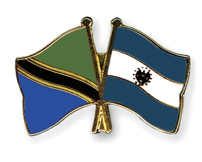 Fahnen Pins Tansania El-Salvador