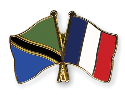 Fahnen Pins Tansania Frankreich