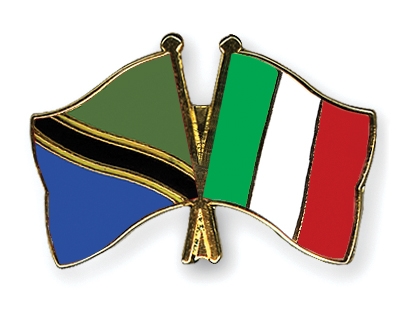 Fahnen Pins Tansania Italien