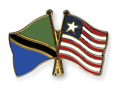 Fahnen Pins Tansania Liberia