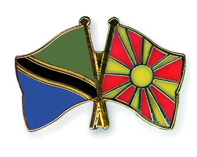 Fahnen Pins Tansania Mazedonien