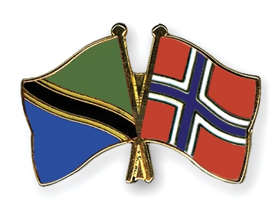 Fahnen Pins Tansania Norwegen