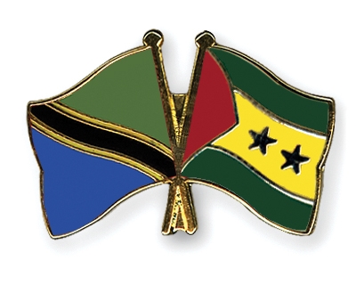 Fahnen Pins Tansania Sao-Tome-und-Principe