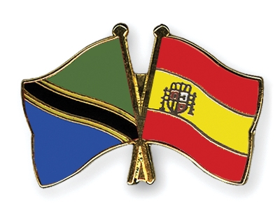 Fahnen Pins Tansania Spanien