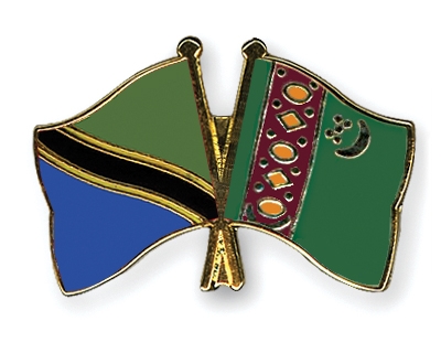 Fahnen Pins Tansania Turkmenistan