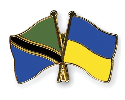 Fahnen Pins Tansania Ukraine