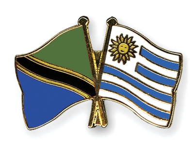 Fahnen Pins Tansania Uruguay
