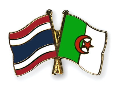 Fahnen Pins Thailand Algerien