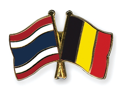 Fahnen Pins Thailand Belgien