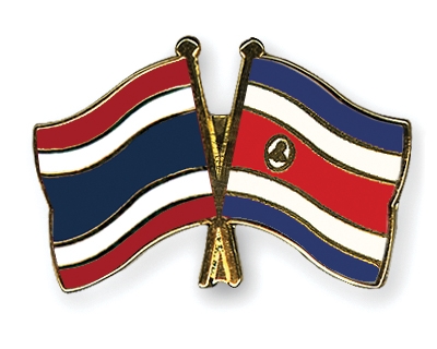 Fahnen Pins Thailand Costa-Rica