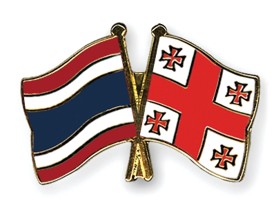 Fahnen Pins Thailand Georgien