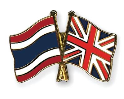 Fahnen Pins Thailand Grossbritannien